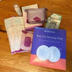Postpartum Recovery Supplies and Nursing pads